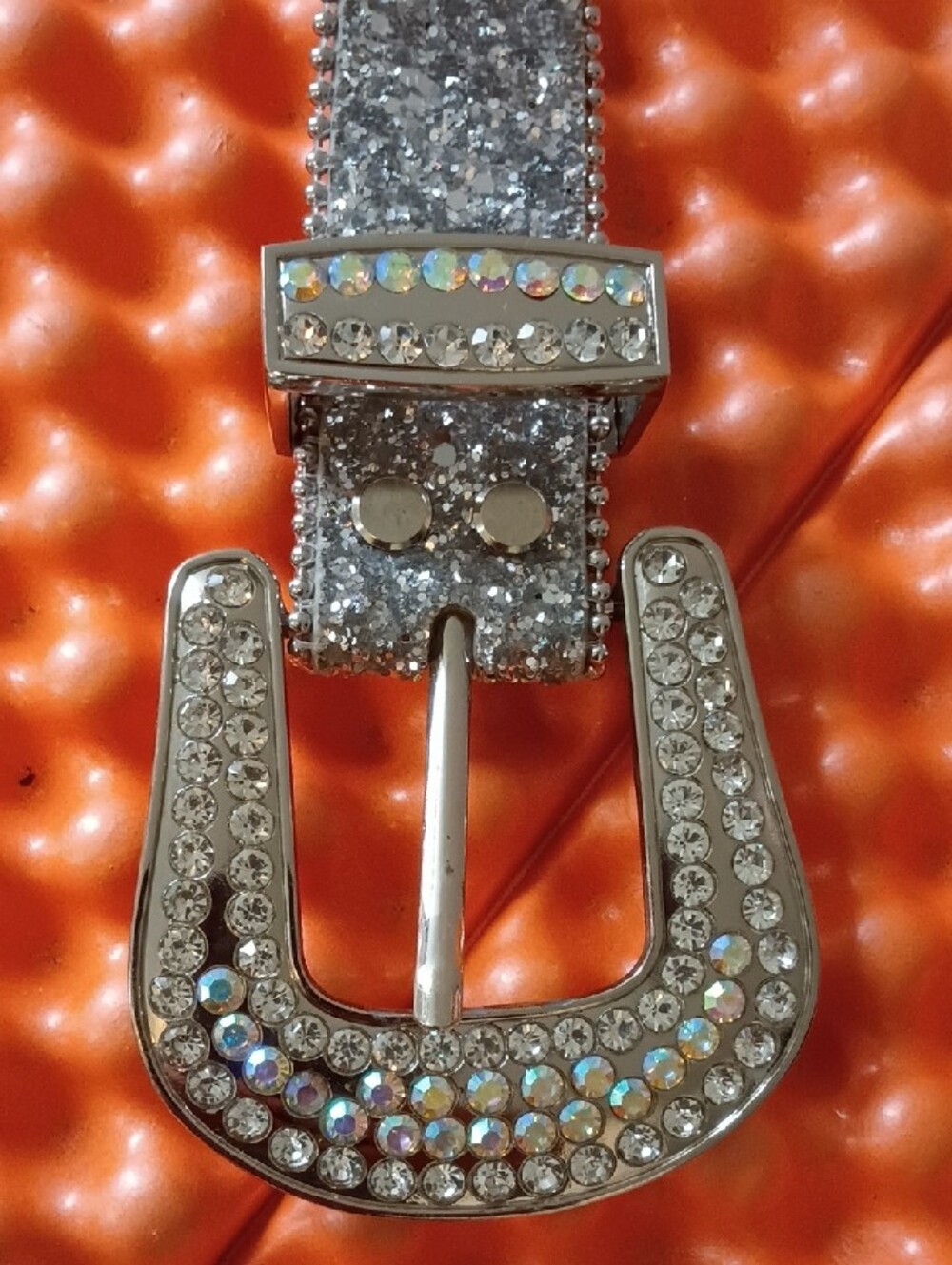Sparkling Silver Crystal-Embellished Women's Belt - Picture 2 of 4